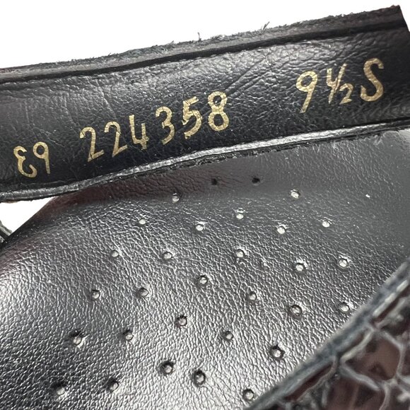 SAS Tripad Comfort Suntimer‎ Black Croc Leather Open-Toe Sandals 9.5 S (AAA) - Picture 7 of 9